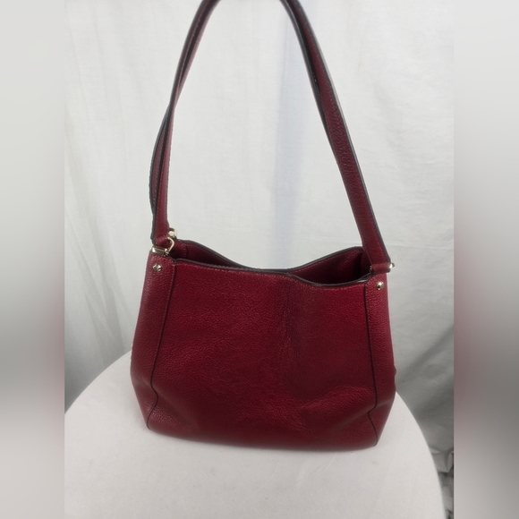 Kate Spade New York Hailey Elegant Red Leather Shoulder Bag Sz M - Picture 5 of 15